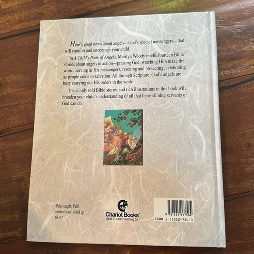 A Child's Book of Angels Bible Stories + Handmade Guardian Angel Bookmark